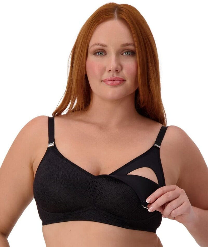 Triumph Amour Maternity Lace Padded Wire-free Bra - Black Bras