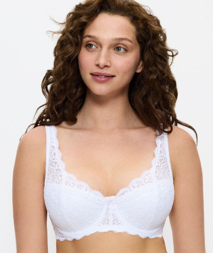 Triumph Amourette Balconette Underwire Non-Padded Bra - White Bras