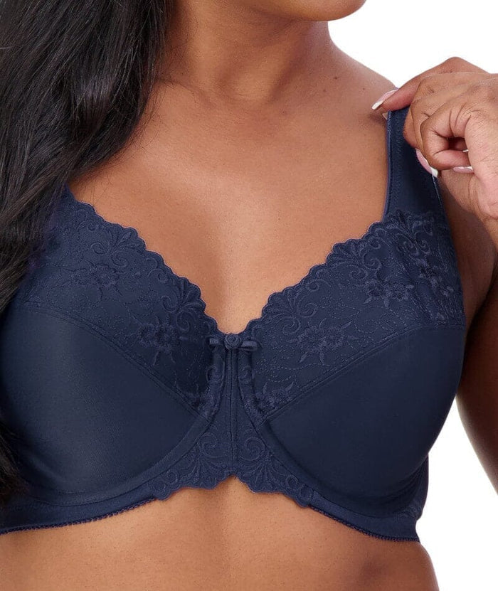 Triumph Embroidered Minimizer Bra - Deep Cobalt Bras