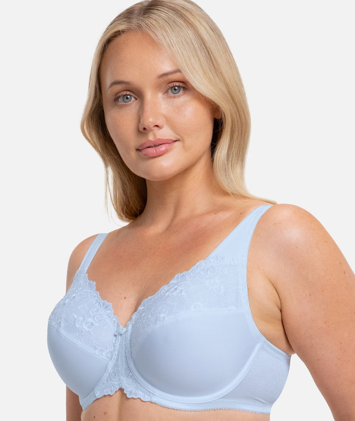 Triumph Embroidered Minimizer Bra - Pure Blue