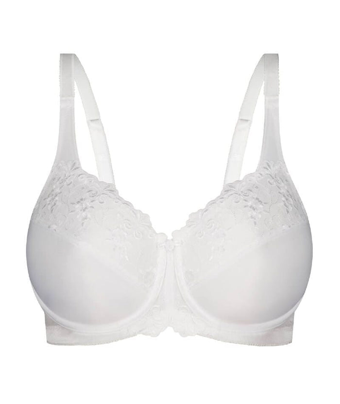 Triumph Embroidered Minimizer Bra - White
