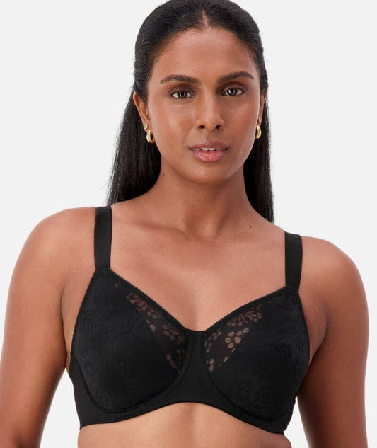 Triumph Lacy Minimizer Bra - Black