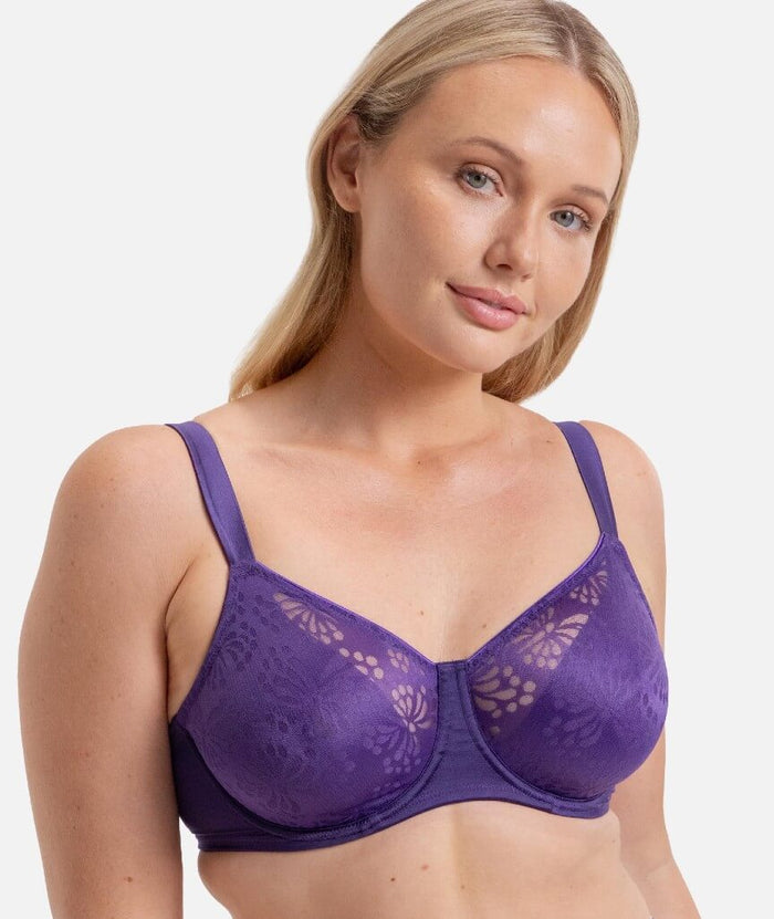 Triumph Lacy Minimizer Bra - Prussian Blue