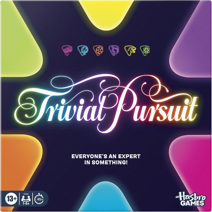 Trivial Pursuit 2026 Edition packaging with colorful designs