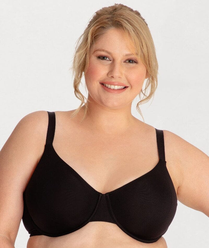 Underbliss Invisibliss Moulded Microfibre Underwire Bra - Black Bras