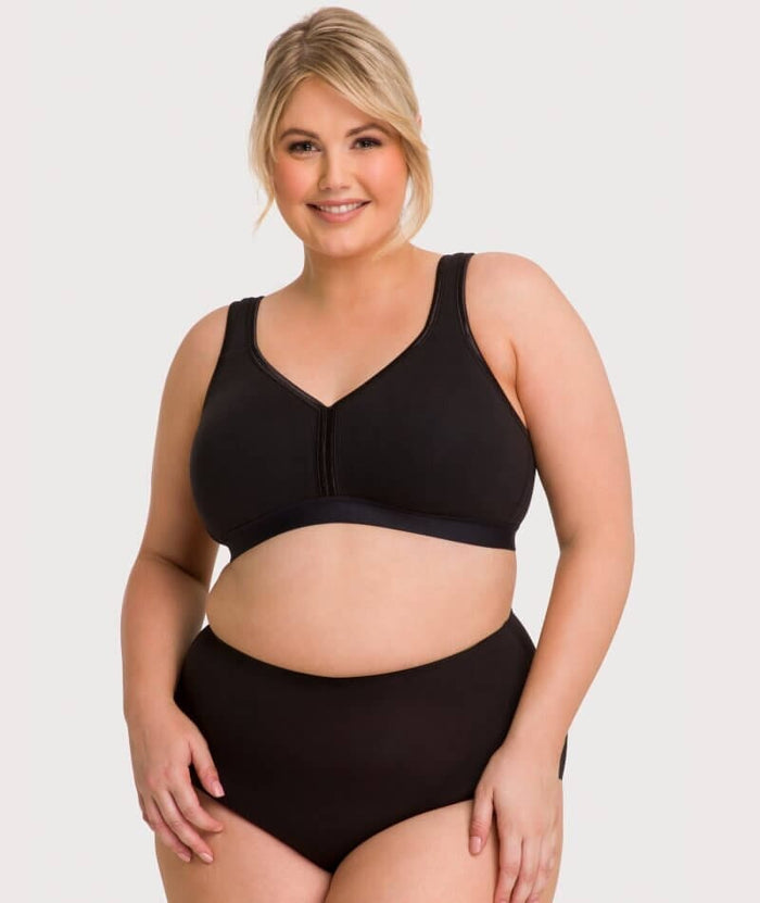 Underbliss Invisibliss No Show Seamless Full Brief 2 pack - Black Knickers