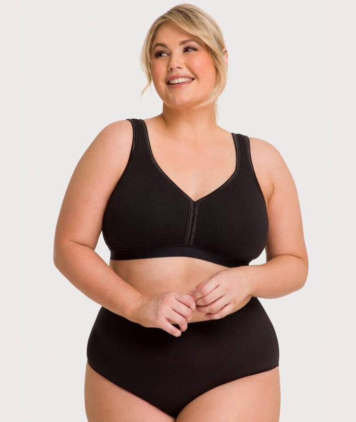 Underbliss Invisibliss No Show Seamless Full Brief 2 pack - Black Knickers