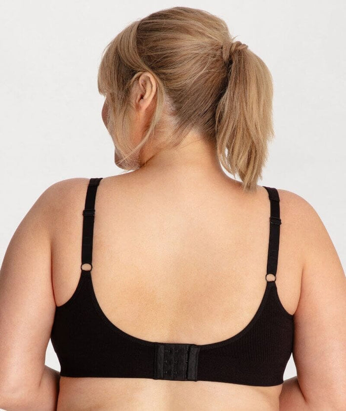 Underbliss Seamless Bamboo Blend Comfort Wire-free Bra 2 Pack - Black Bras