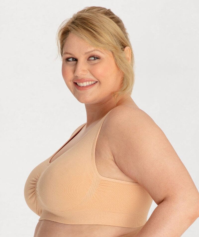 Underbliss Seamless Bamboo Blend Comfort Wire-Free Bra 2 Pack - Frappe Bras