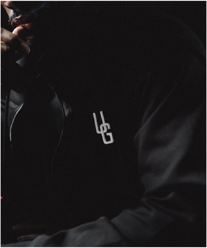 UNDRGROUND 3D Embroidered Zip Up Hoodie (Black)