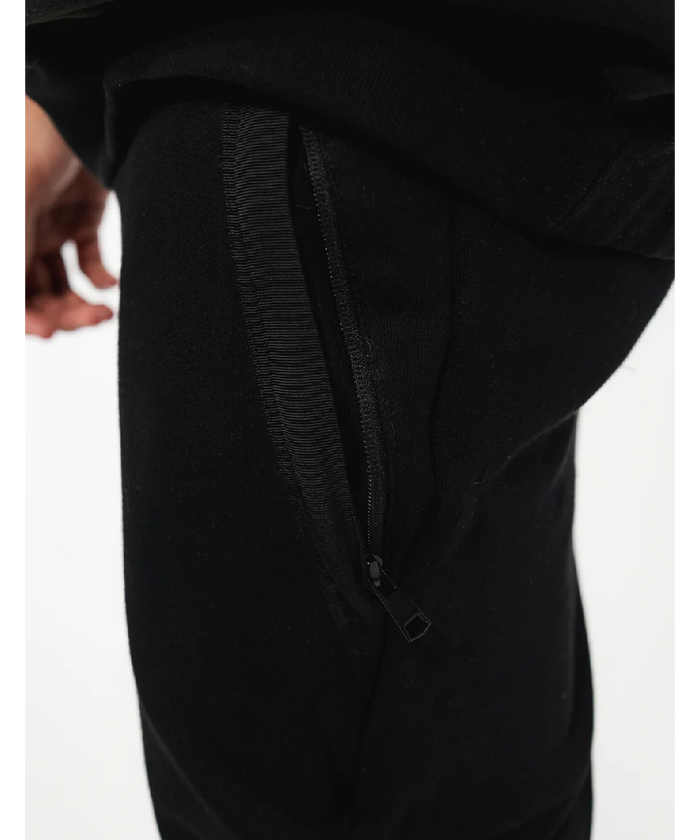 UNDRGROUND Black 3D Embroidered Trackpants