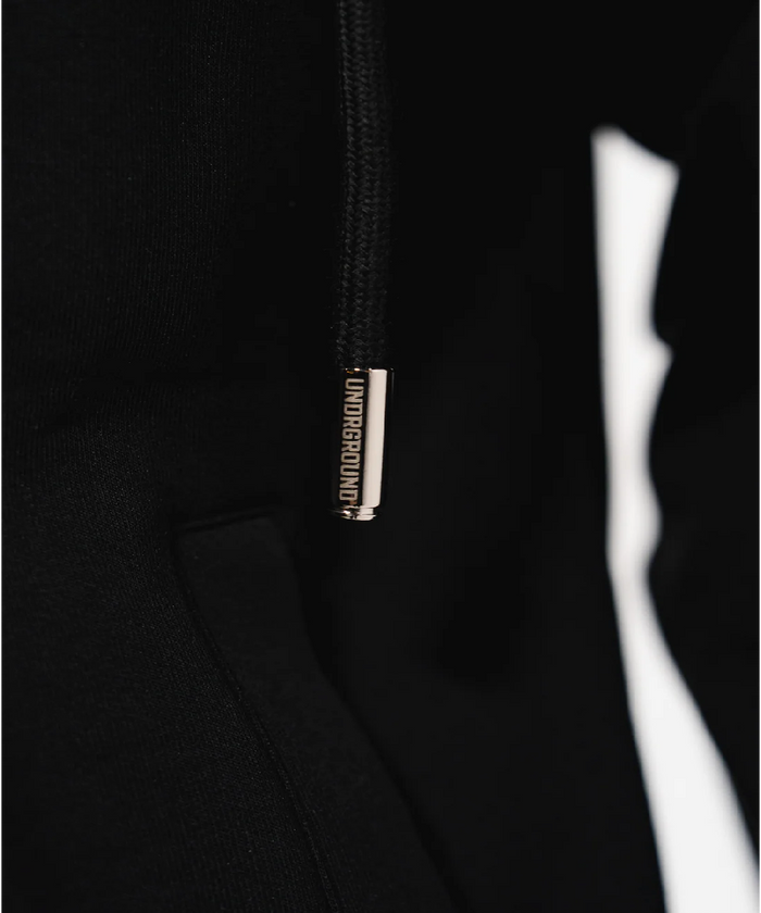 UNDRGROUND Black 3D Embroidered Trackpants