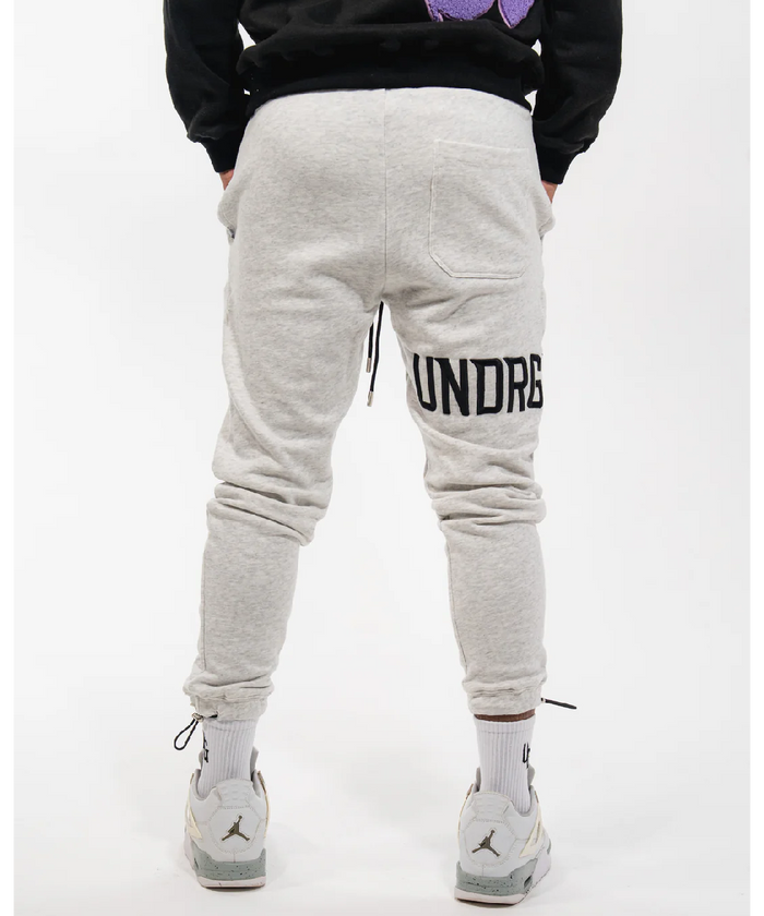 UNDRGROUND Grey 3D Embroidered Trackpant