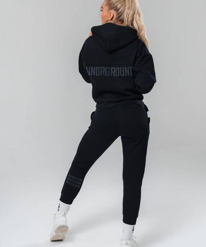 UNDRGROUND Oversized Reflective Hoodie (Black)
