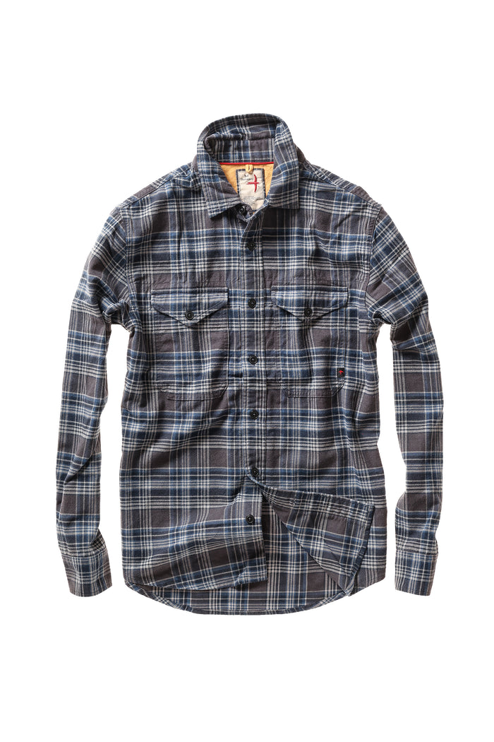 Utility Work Shirt - Charcoal / Navy Plaid