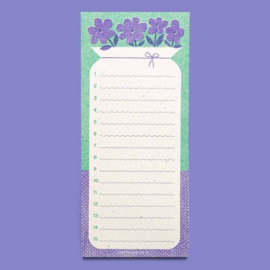Vase of Flowers - Risograph Notepad