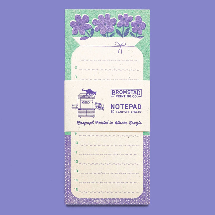 Vase of Flowers - Risograph Notepad