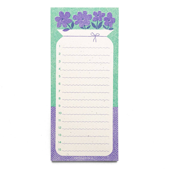 Vase of Flowers - Risograph Notepad