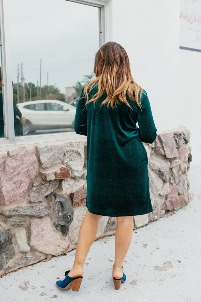 Velvet Crush Duster In Emerald - Reg & Curvy - Macoma Boutique220 Cardigans/Kimonos