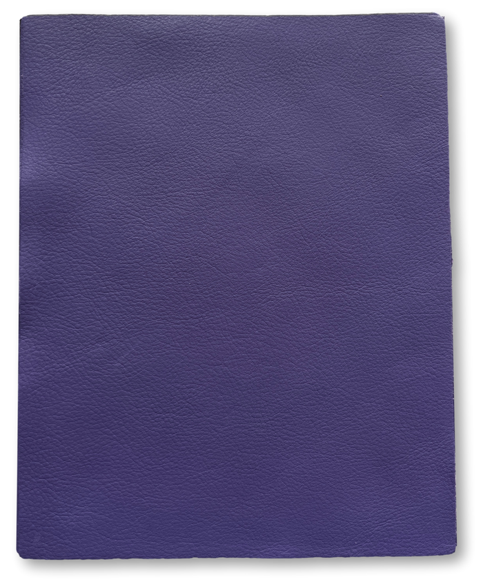 Close-up of Violet Purple Cowhide Sheets, 8.5 × 11 in showing grain, texture, and finish