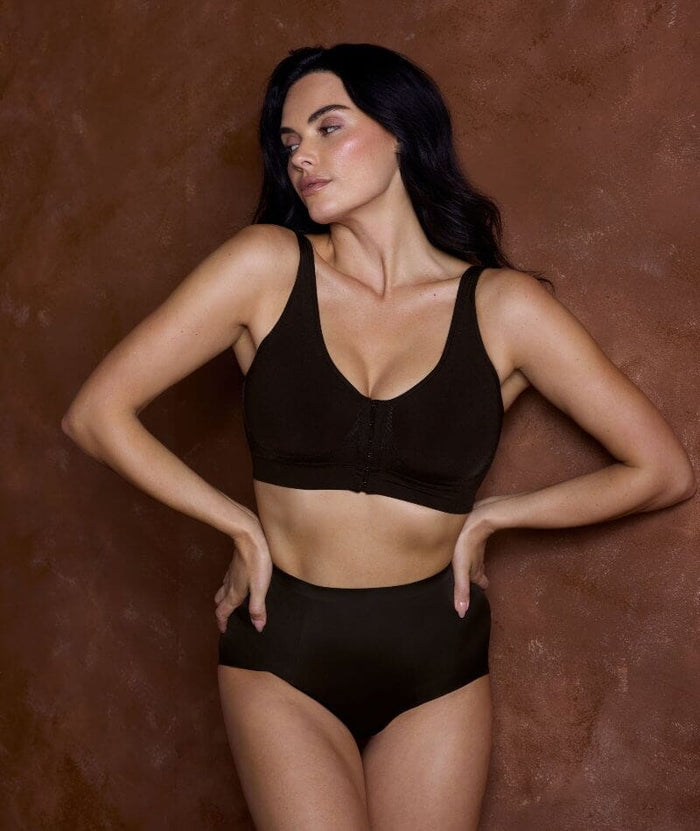 Wacoal B-Smooth Front-Closure Wire-free Bralette - Black Bras