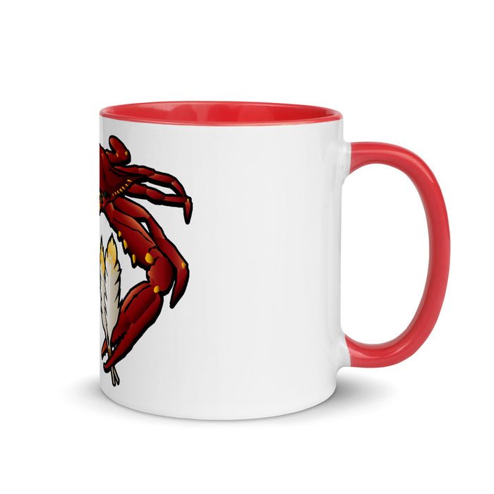 Washington Red Crab Football - Mug with Color Inside