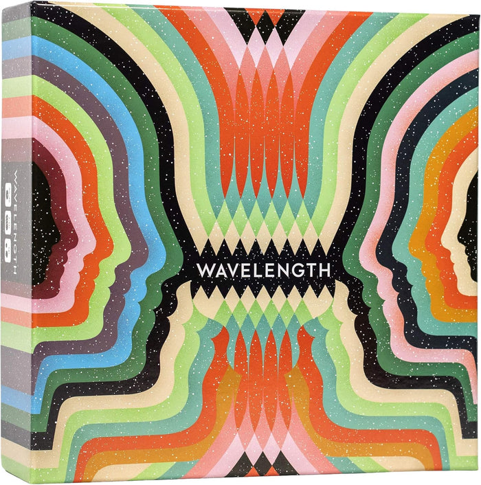 Colorful geometric patterned box with 'Wavelength' branding