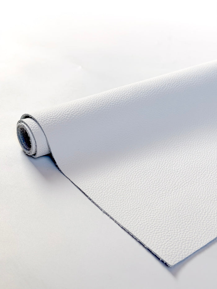 White Upholstery Cowhide, 12 × 24 in shown in a full product view