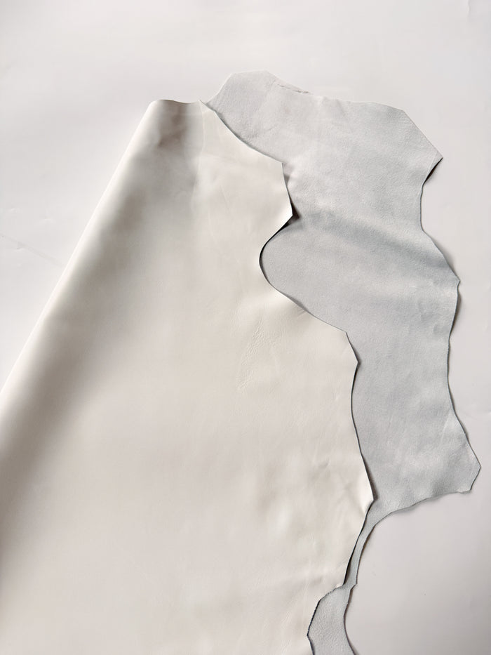 White Italian Nappa Lambskin shown in a full product view