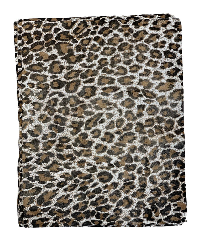 White Leopard Cow Nubuck Leather alternate view showing color and surface finish