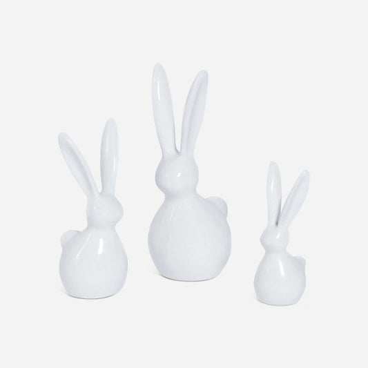 White Metal Bunny - Tiny Set of 3 Assorted - CARLYLE AVENUE