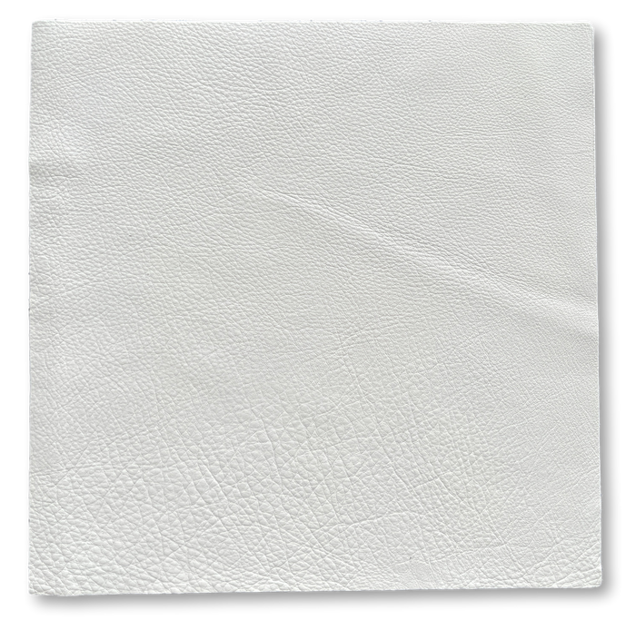 White Cowhide Leather Sheets, 12 × 12 in shown in a full product view