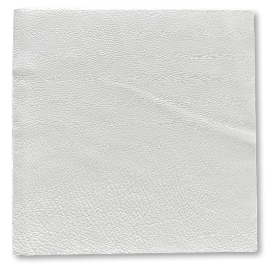 White Cowhide Leather Sheets, 12 × 12 in shown in a full product view