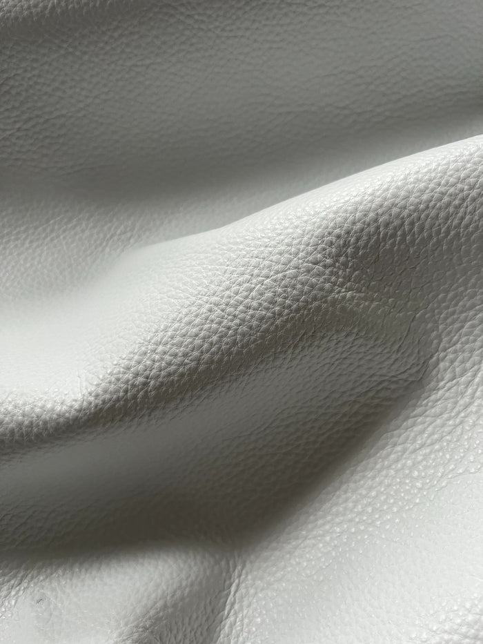 White Cowhide Leather Sheets, 12 × 12 in close view showing grain and texture