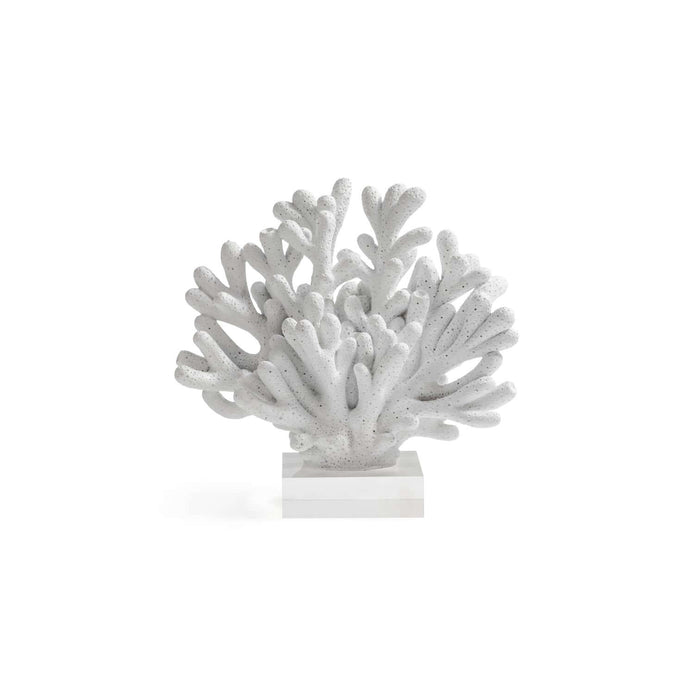 White Resin Coral on Acrylic Base