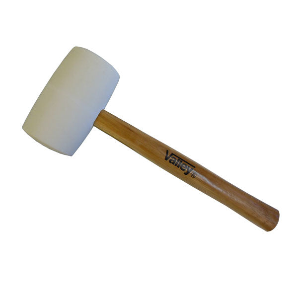 White Rubber Mallet w/ 11" Wood Handle-Wolverine Tools-Atlas Preservation