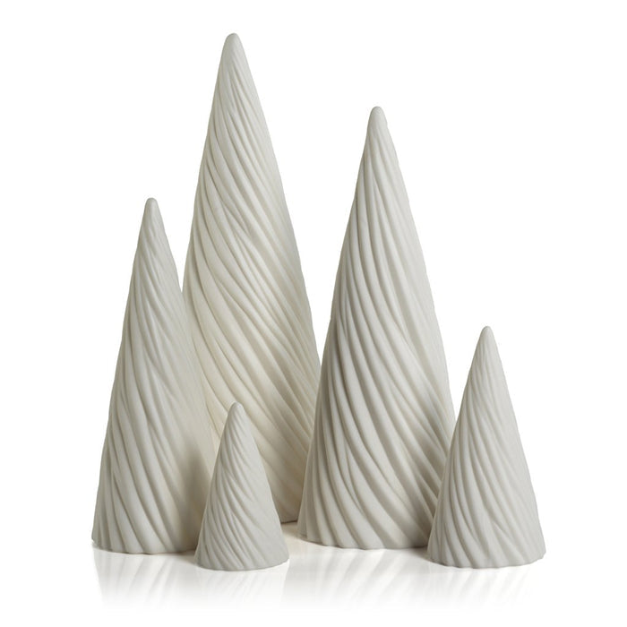 White Spiral Porcelain LED Tree - Christmas Decor by Carlyle Avenue