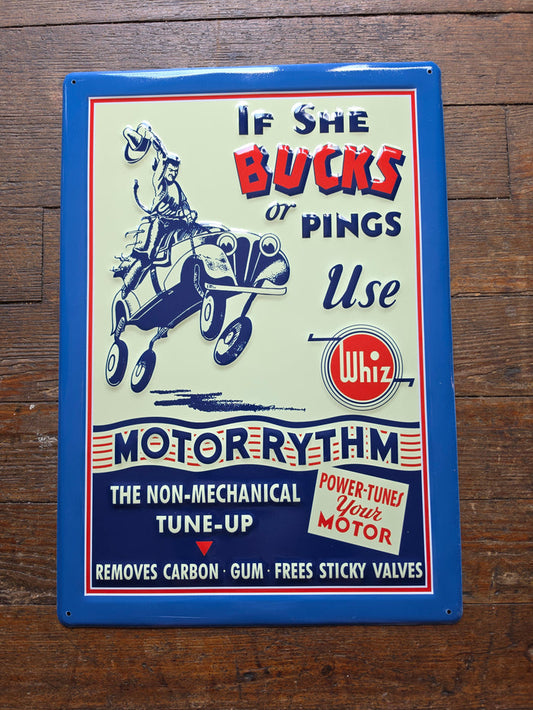 Whiz Motor Rythm metal sign
