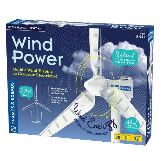 Box of Wind Power STEM experiment kit with wind turbine illustration
