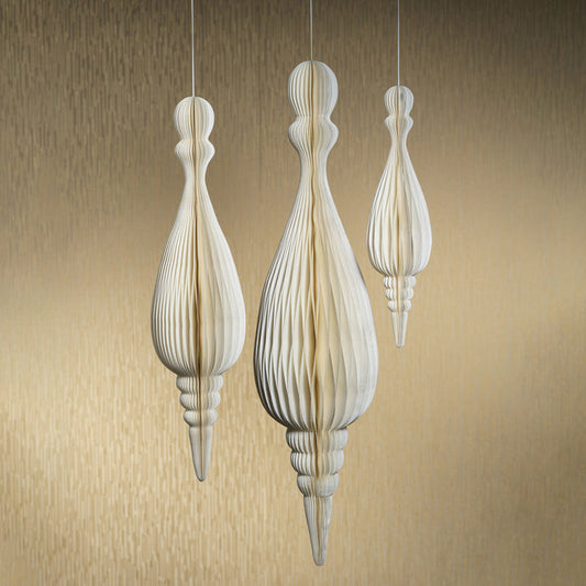 Wish Paper Elongated Droplet Pendant - Holiday Ornaments by Carlyle Avenue
