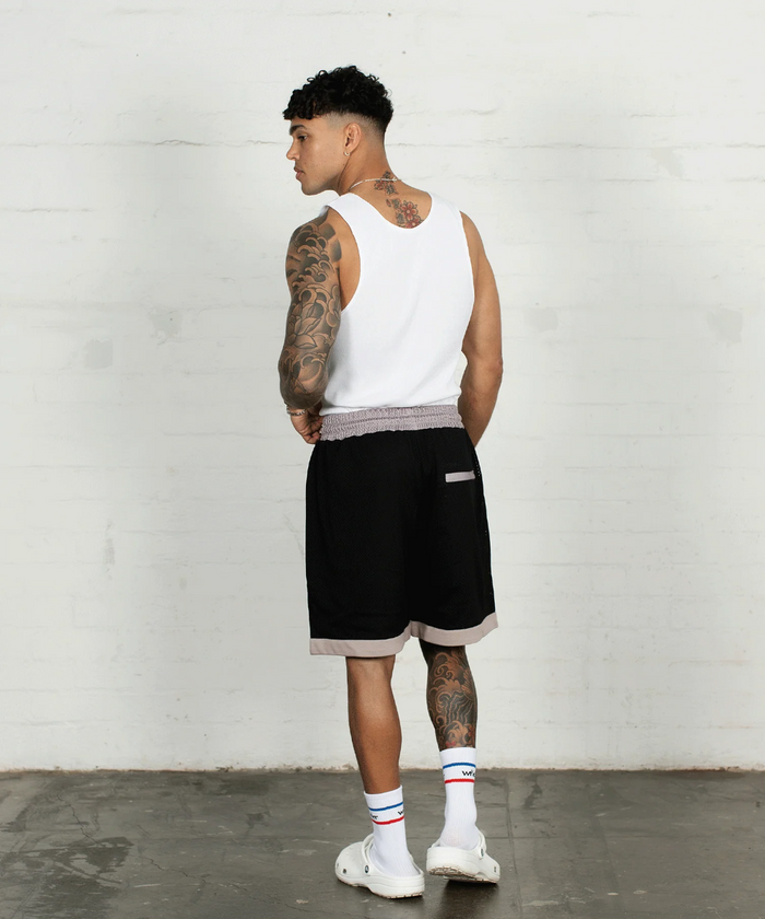 WNDRR Offcut Court Short (Black/Gold)