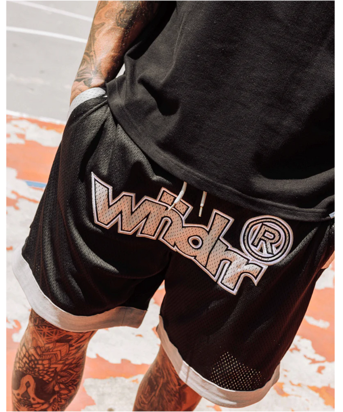 WNDRR Offcut Court Short (Black/Grey)