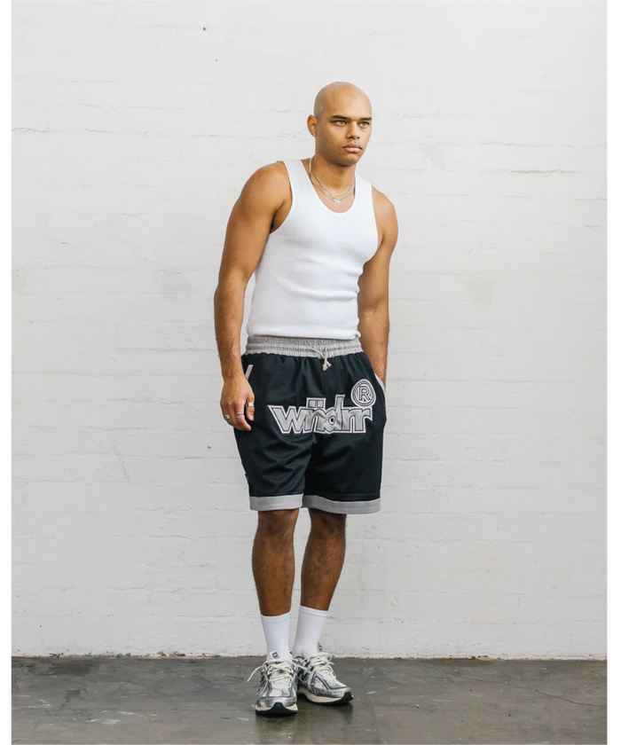 WNDRR Offcut Court Short (Black/Grey)