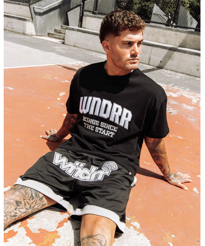 WNDRR Offcut Court Short (Black/Grey)