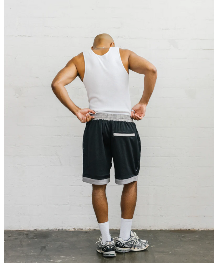 WNDRR Offcut Court Short (Black/Grey)