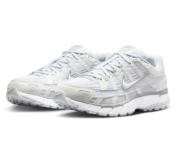 Womens Nike P-6000 (White/Silver)