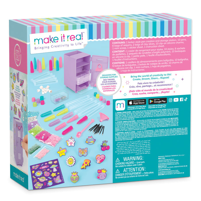 Make It Real! craft kit in its original retail packaging, featuring a pastel pink and light blue box with colorful illustrations of the included craft supplies and tools.